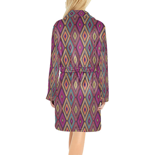 Southwestern Print Women's Fleece Robe