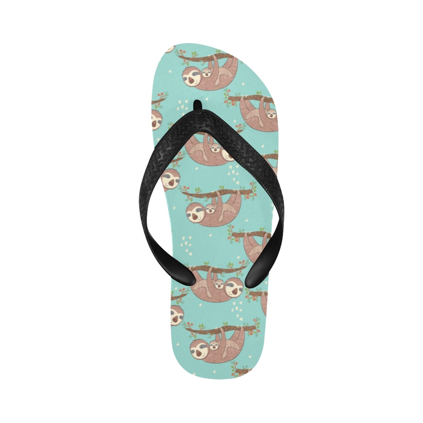 Sloth Print Design LKS302 Flip Flops