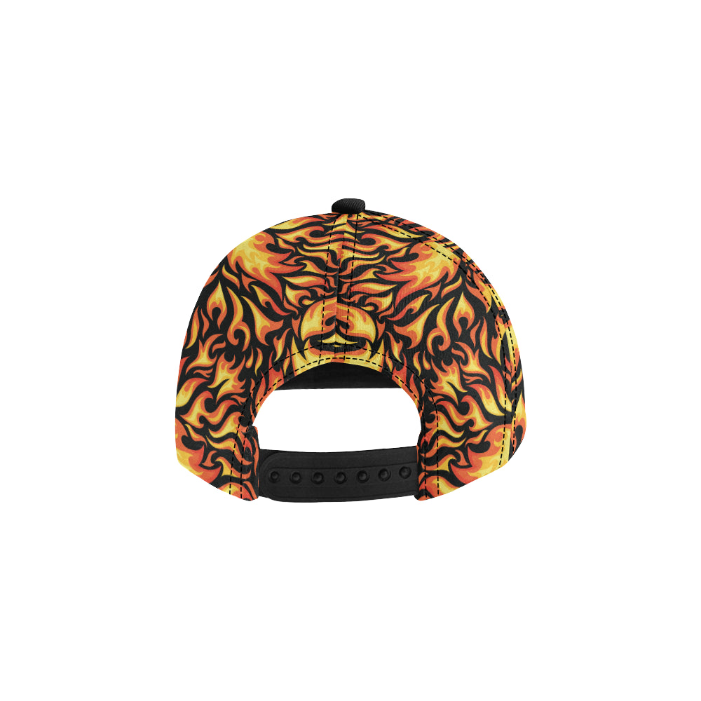 Flame Fire Design Pattern Snapback Cap