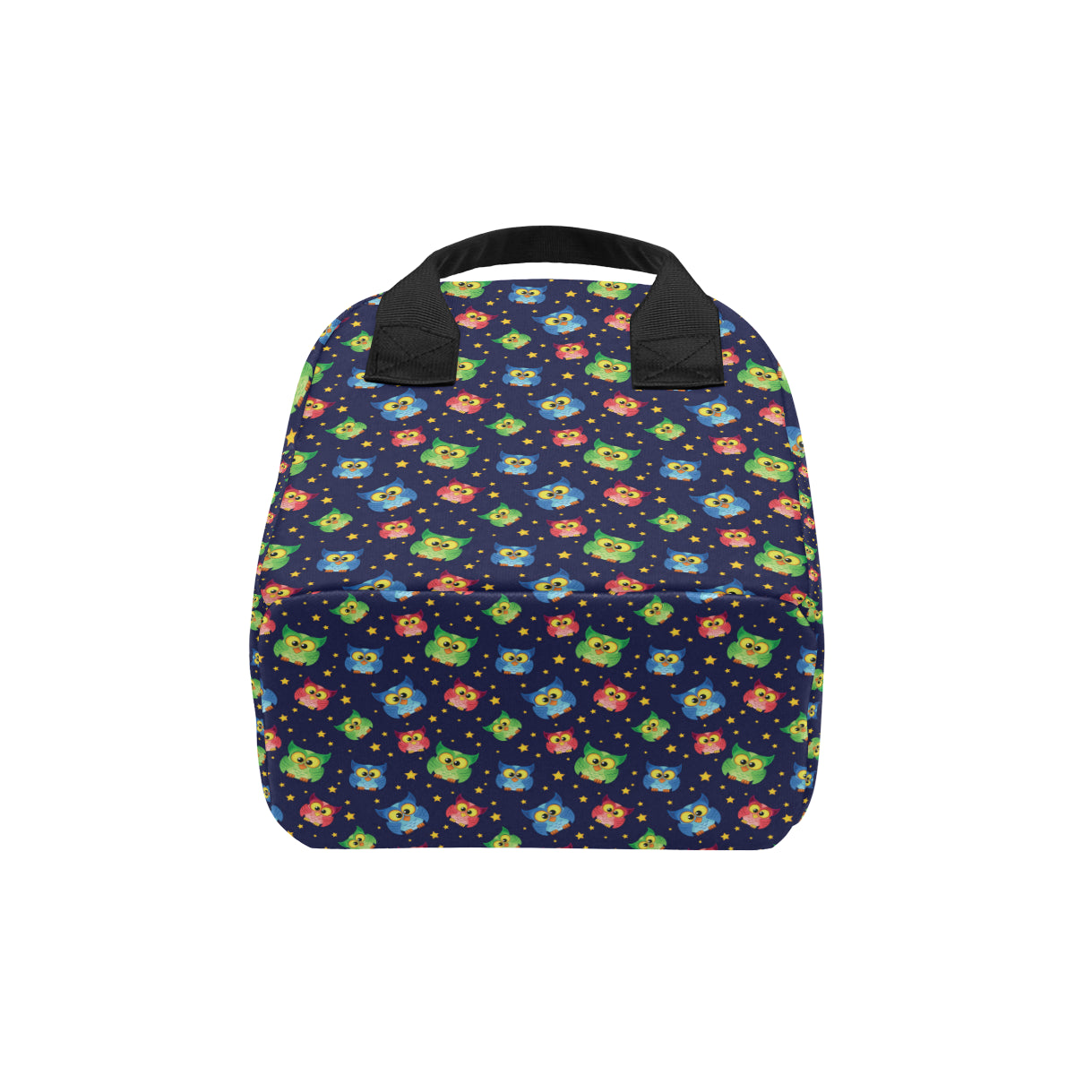 Owl with Star Themed Design Print Insulated Lunch Bag