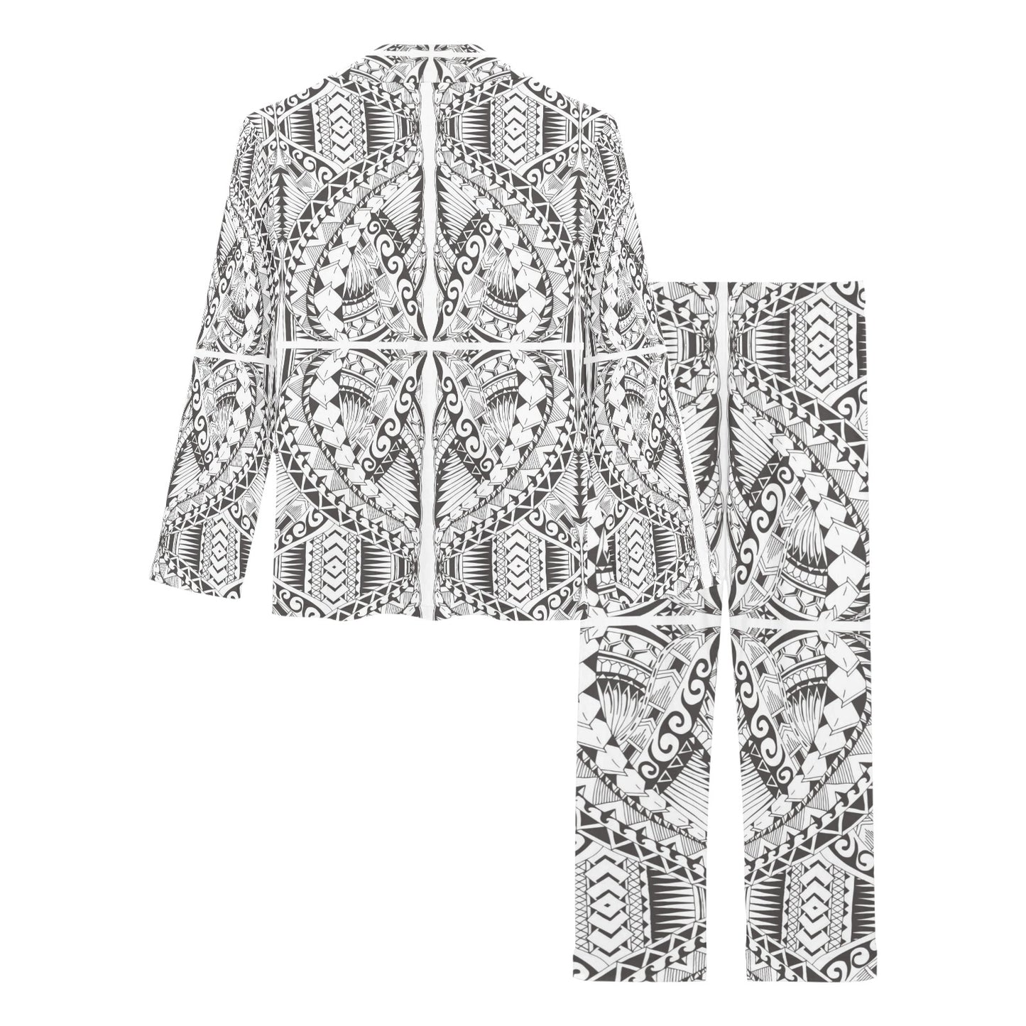 Samoan Style Print Design LKS301 Women's Long Pajama Set