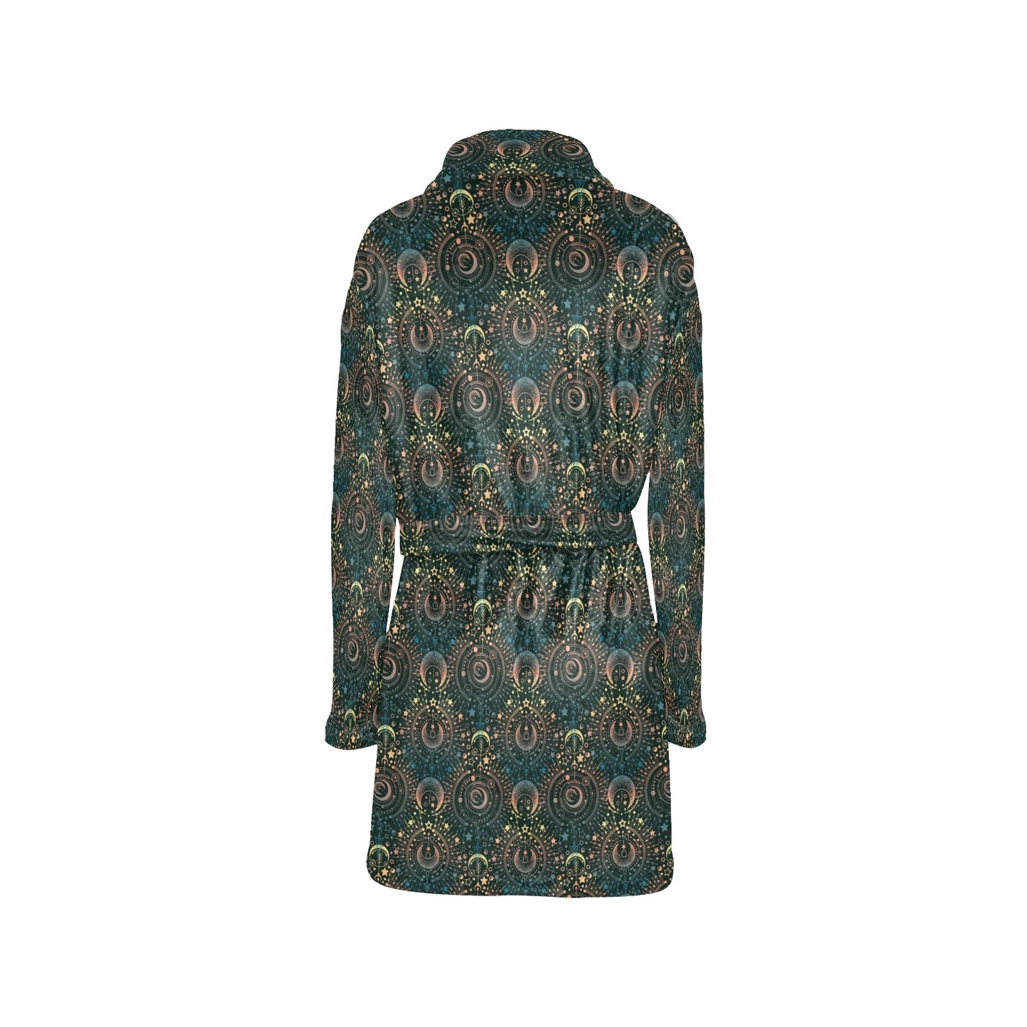 Sun Moon Print Design LKS307 Women's Fleece Robe
