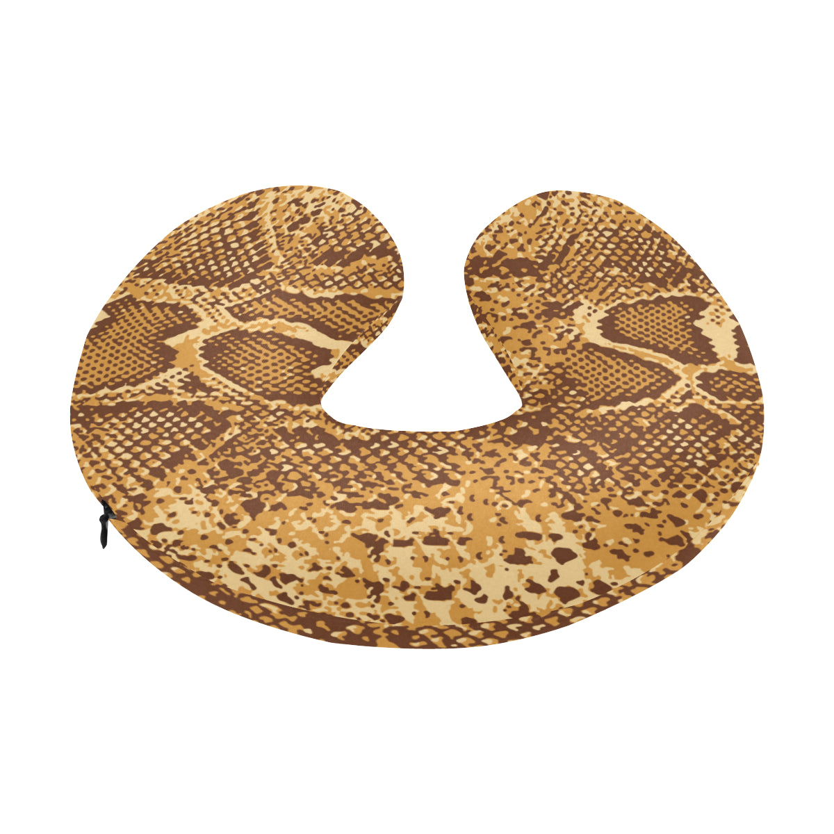 Python Brown Pattern Print Design A03 U-Shaped Travel Neck Pillow