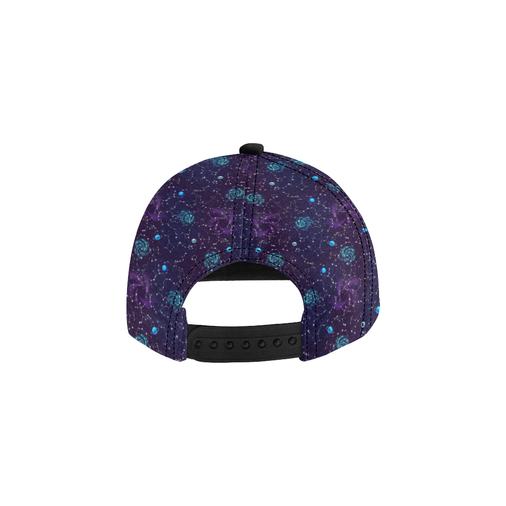 Zodiac Galaxy Design Print Snapback Cap