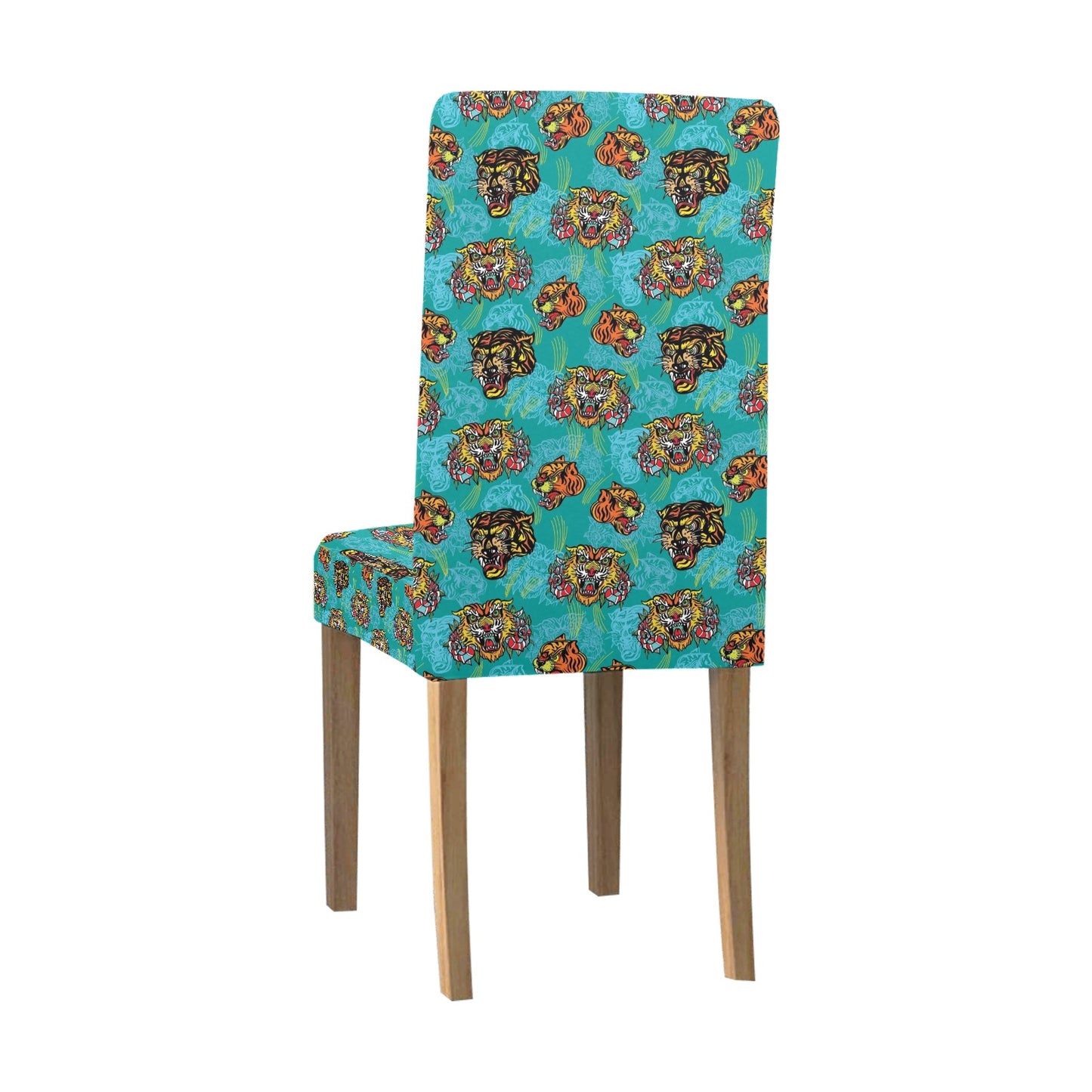 Tattoo Tiger Head Print Design LKS304 Dining Chair Slipcover