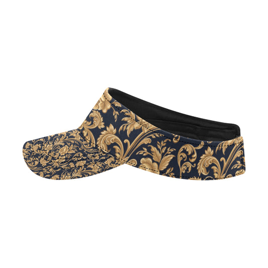 Baroque Golden Pattern Print Design 03 Unisex Sun Visor