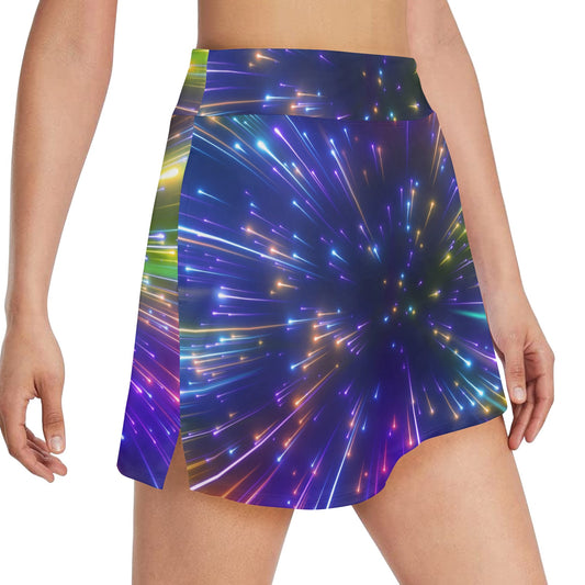 Celestial Rainbow Speed Light 17" Golf & Pickleball Skort with Pockets