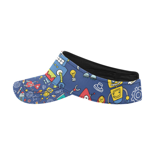 Robot Pattern Print Design A03 Unisex Sun Visor