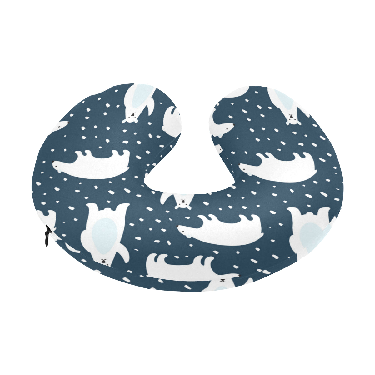 Polar Bear Pattern Print Design A02 U-Shaped Travel Neck Pillow