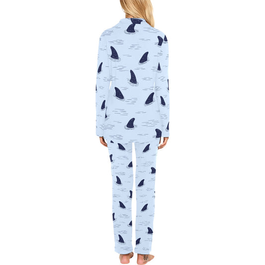 Shark Fin Women's Long Pajama Set