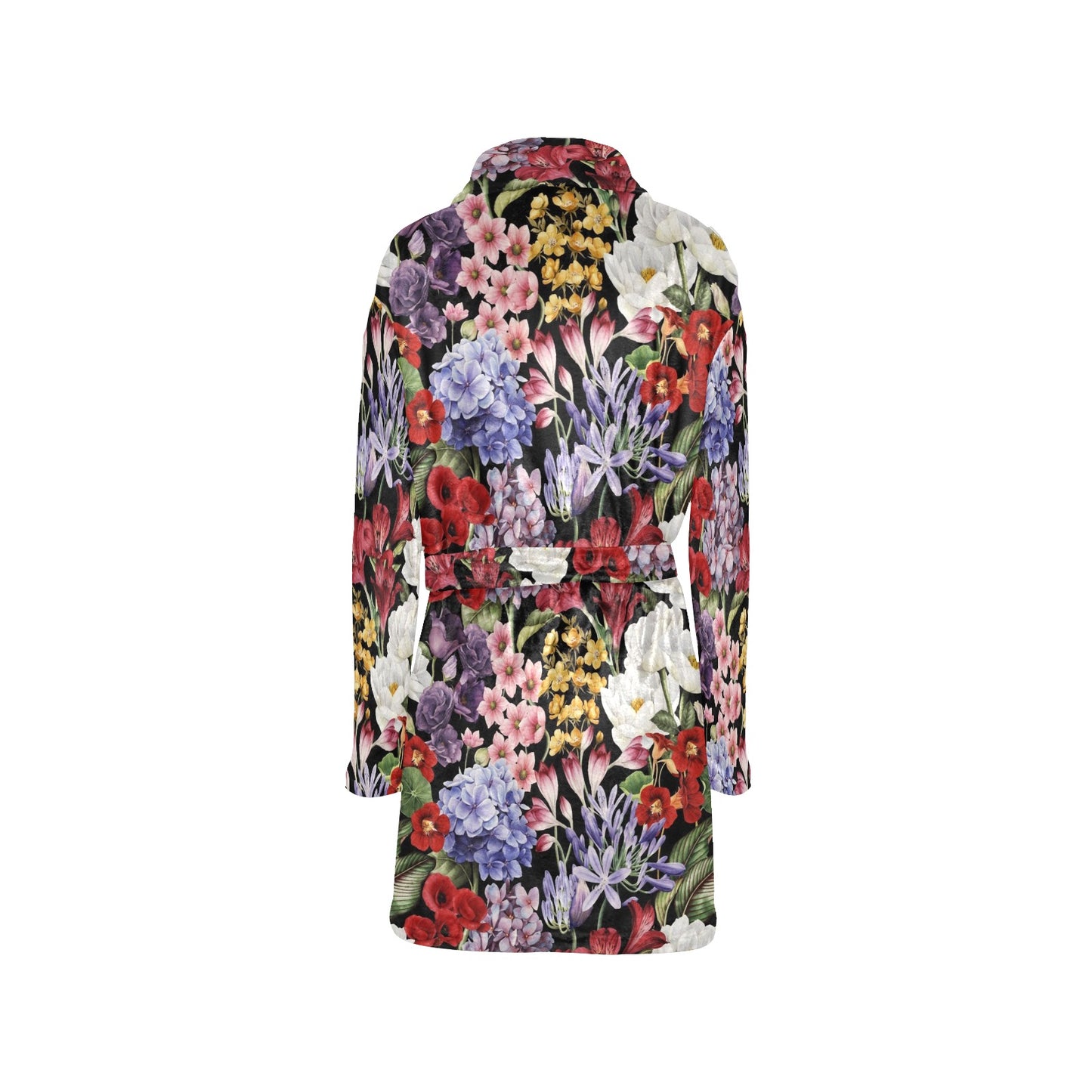 Summer Floral Pattern Print Design SF04 Women's Fleece Robe