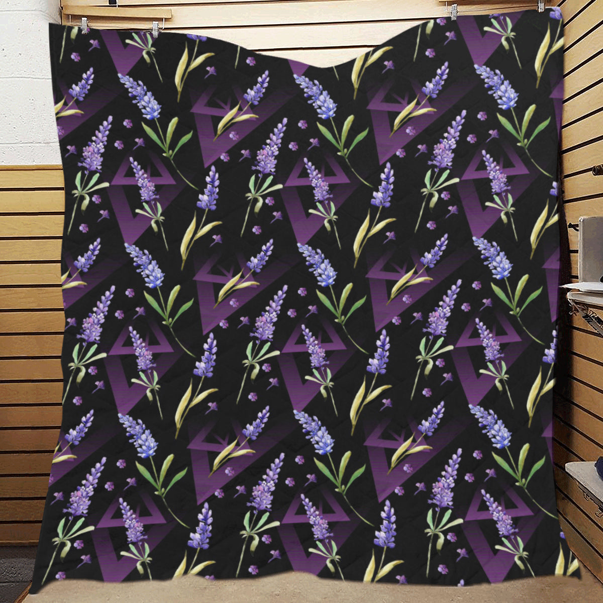 Lavender Pattern Print Design LV07 Premium Quilt