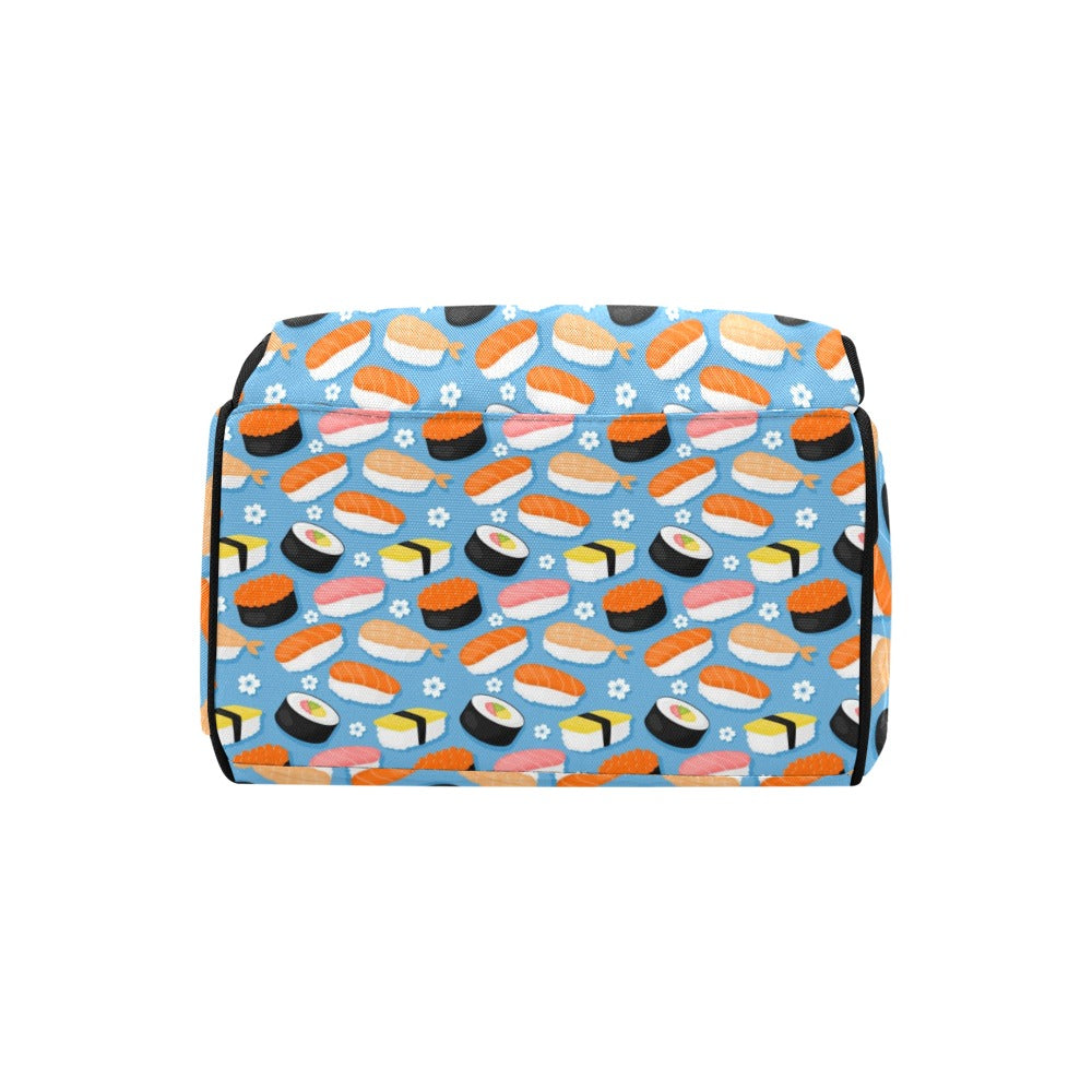 Sushi Print Design LKS304 Diaper Bag Backpack