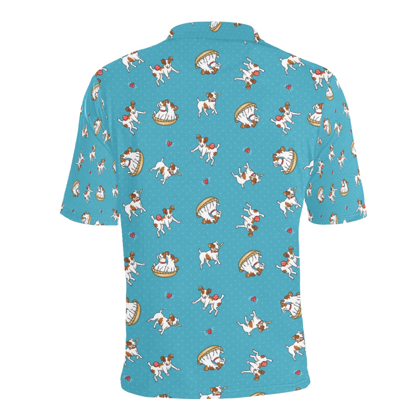 Russell Terriers Playing Print Design LKS305 Men Polo Shirt