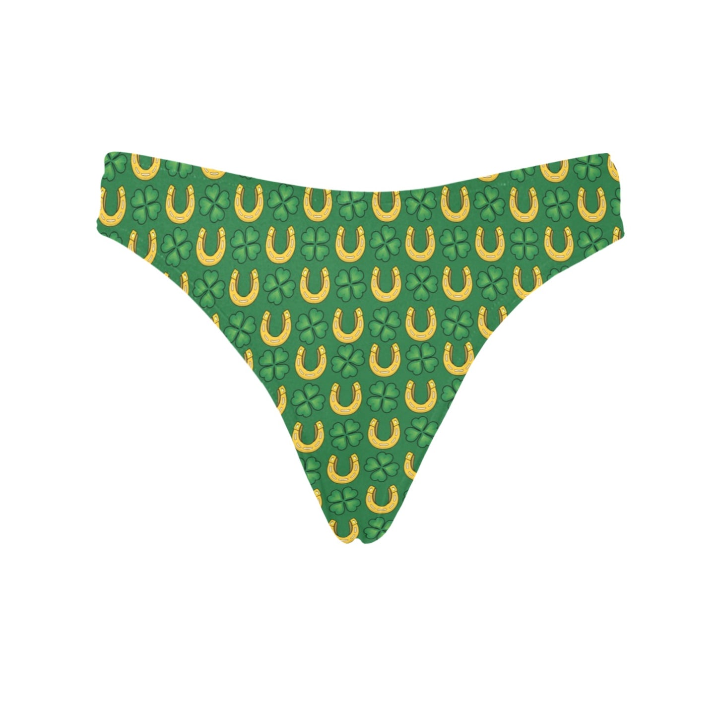 Shamrock Horseshoes Print Pattern Women's Thongs