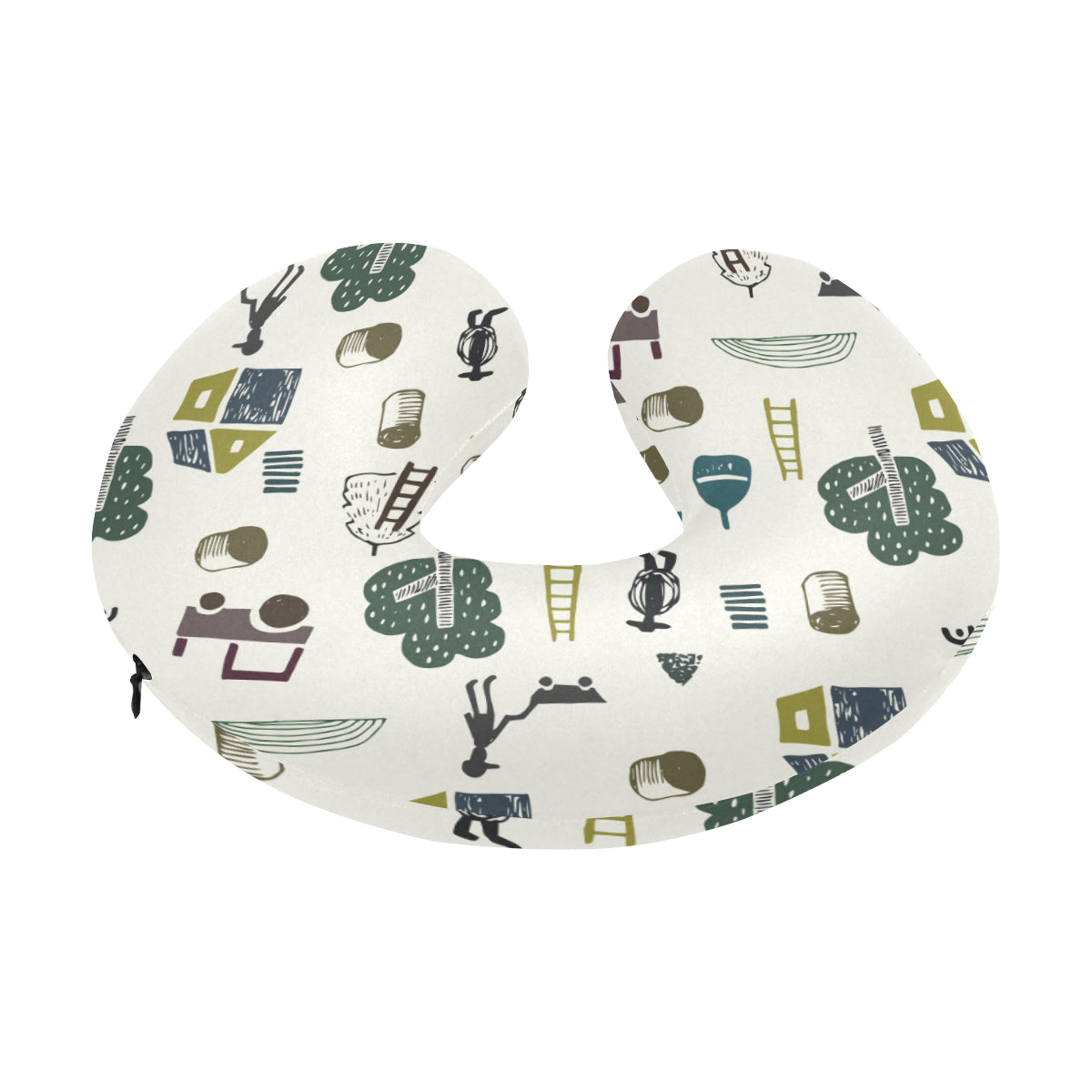 Agricultural Farm Print Design 01 U-Shaped Travel Neck Pillow