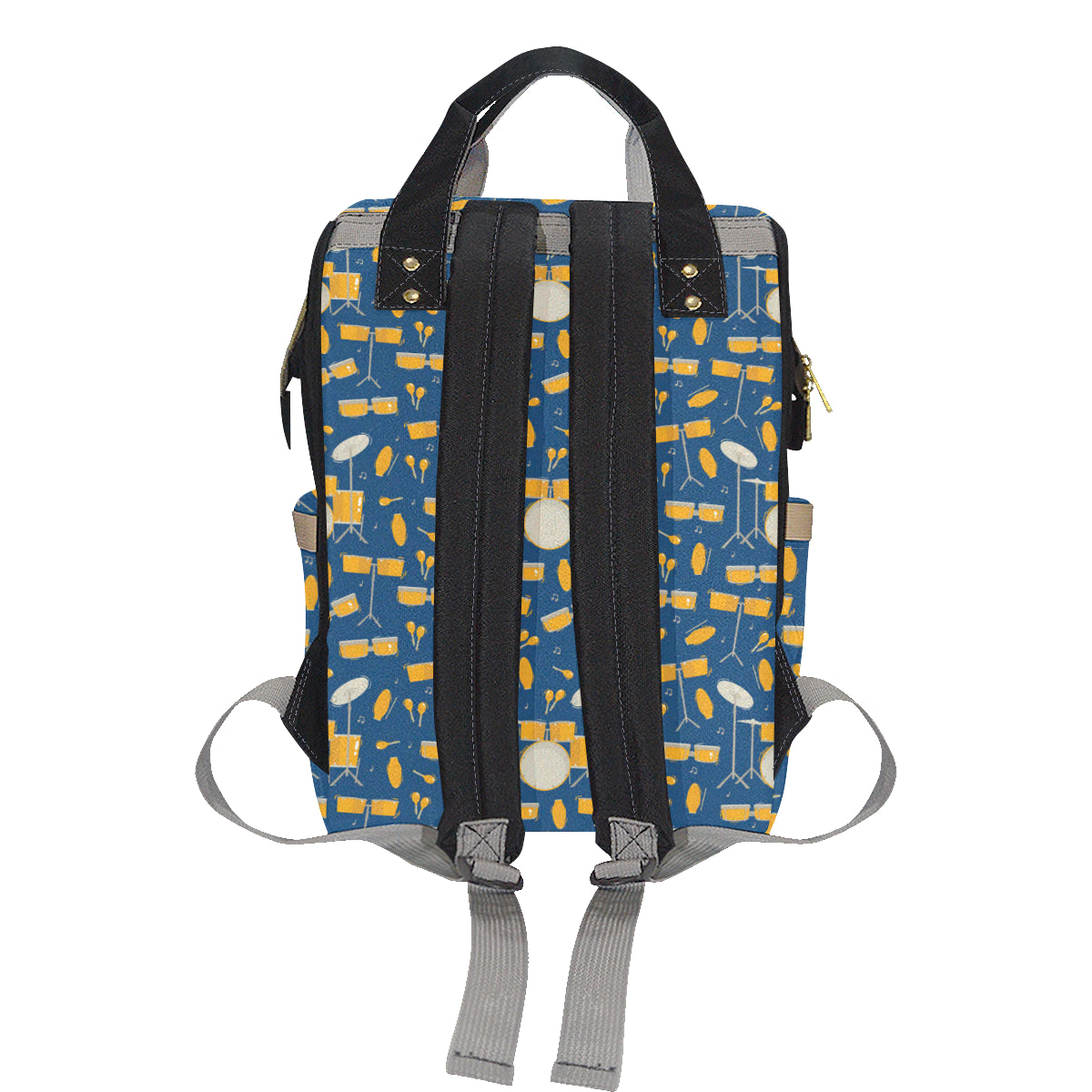 Drum Set Pattern Print Design 03 Diaper Bag Backpack