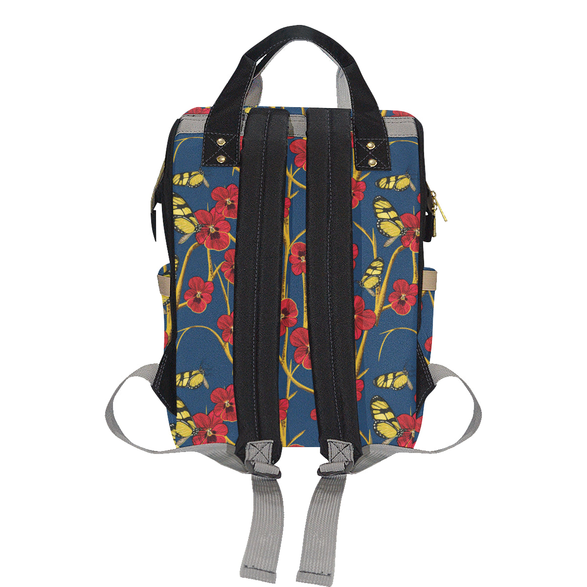 Pansy Pattern Print Design A01 Diaper Bag Backpack