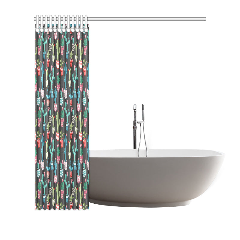 Cactus Pattern Print Design 02 Shower Curtain