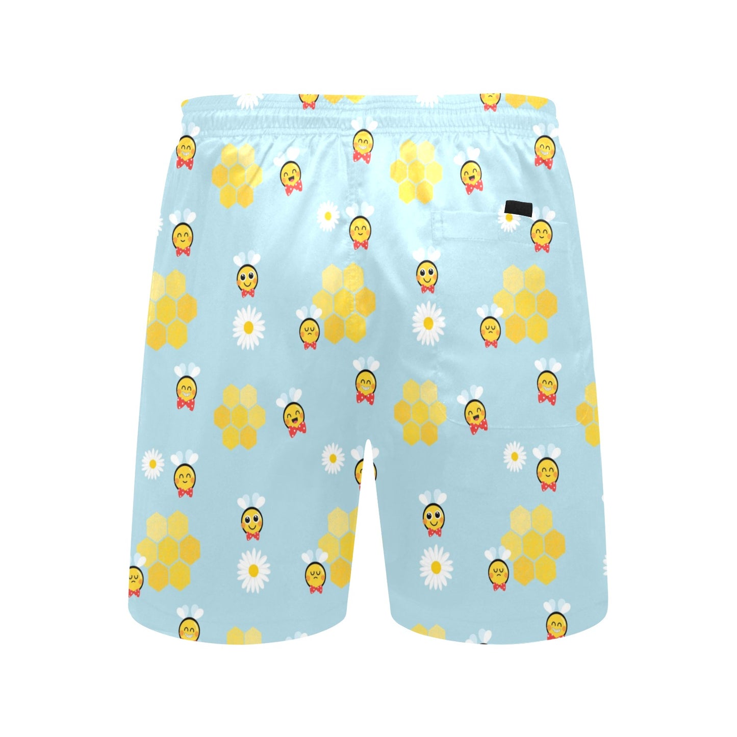 Bee Cute Print Design LKS304 Men's Swim Trunks Beach Shorts