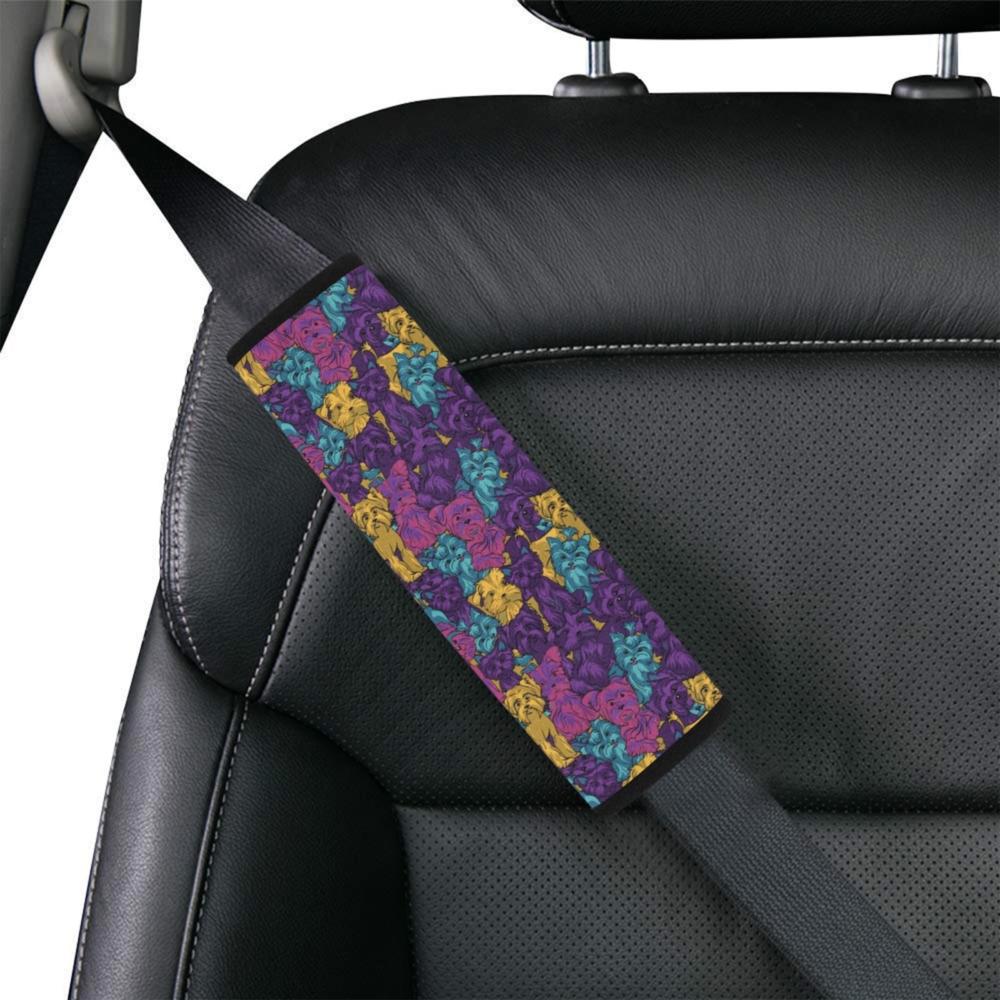 Yorkshire Terriers Print Design LKS3010 Car Seat Belt Cover