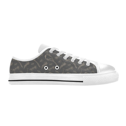 Steak Print Design LKS302 Women's White Low Top Shoes