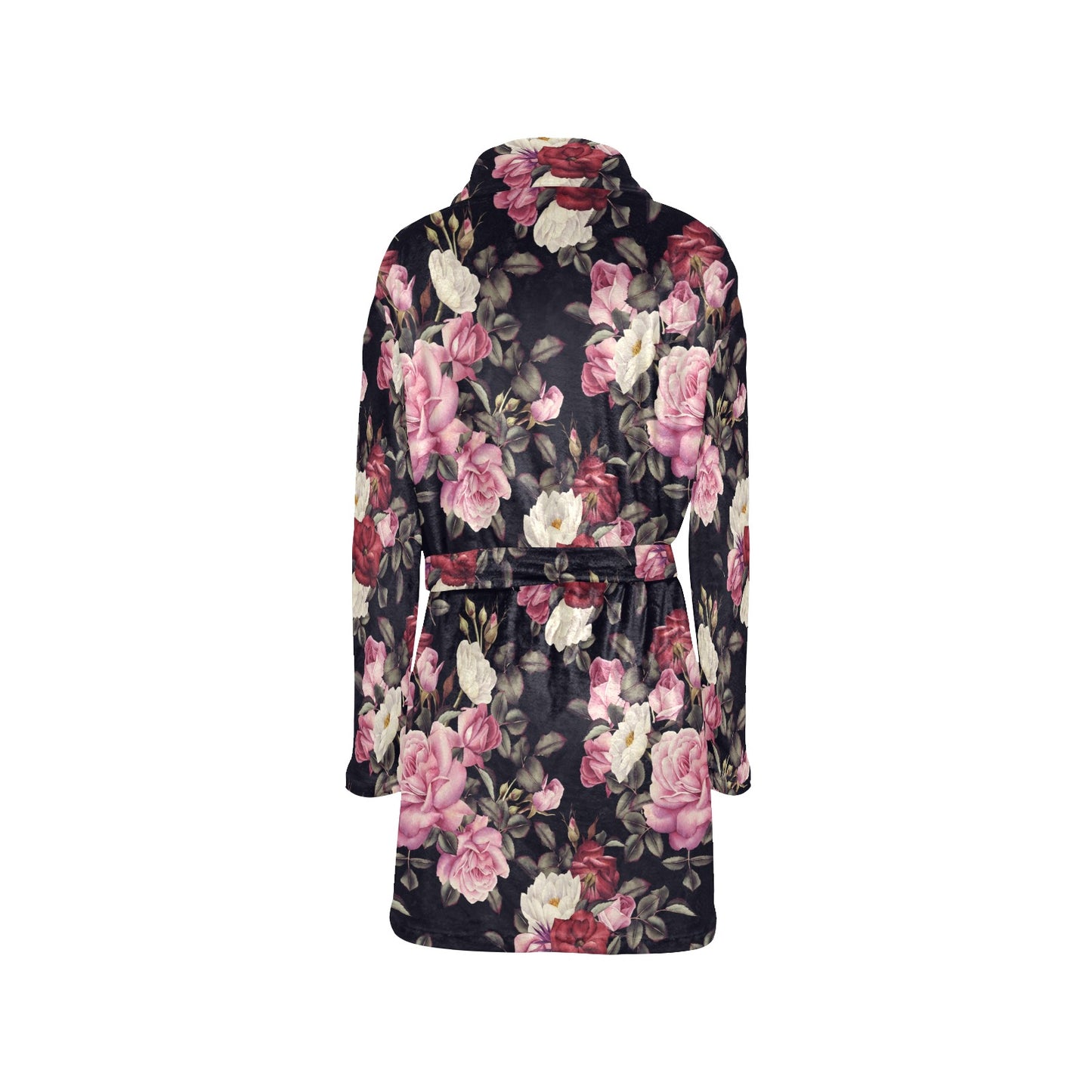 Rose Pattern Women's Fleece Robe