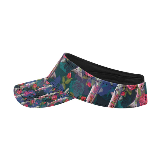 Barracuda with Folwer Pattern Print Design 01 Unisex Sun Visor