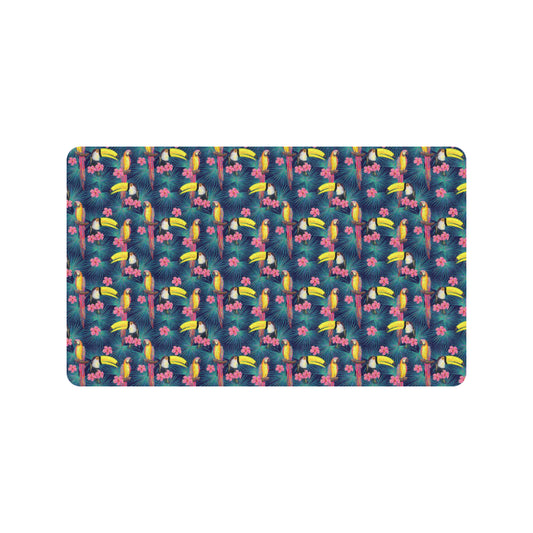 Toucan Parrot Design Rubber Doormat