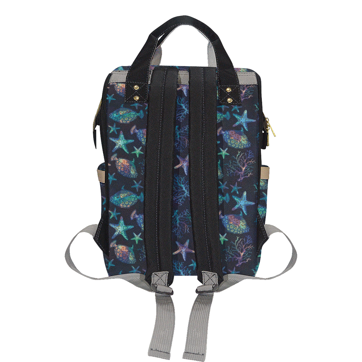 Starfish Pattern Print Design 01 Diaper Bag Backpack