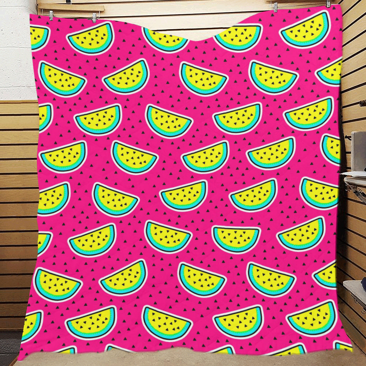 Watermelon Pattern Print Design WM04 Premium Quilt