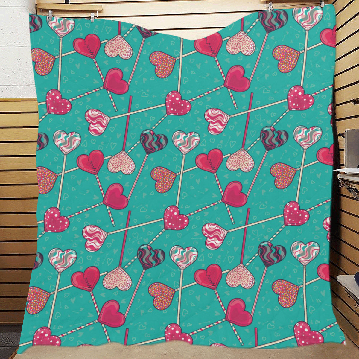 Lollipop Pattern Print Design LL01 Premium Quilt