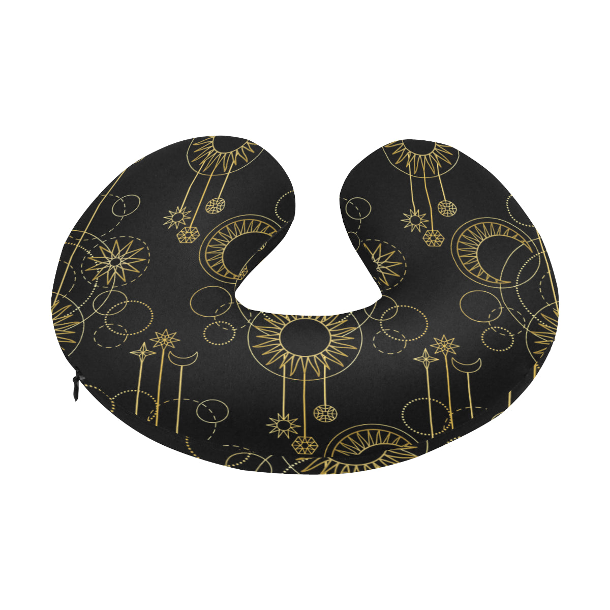 Moon Boho Style Pattern Print Design 01 U-Shaped Travel Neck Pillow