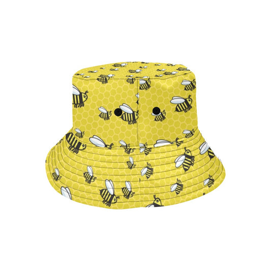 Bee Cute Print Design LKS308 Unisex Bucket Hat