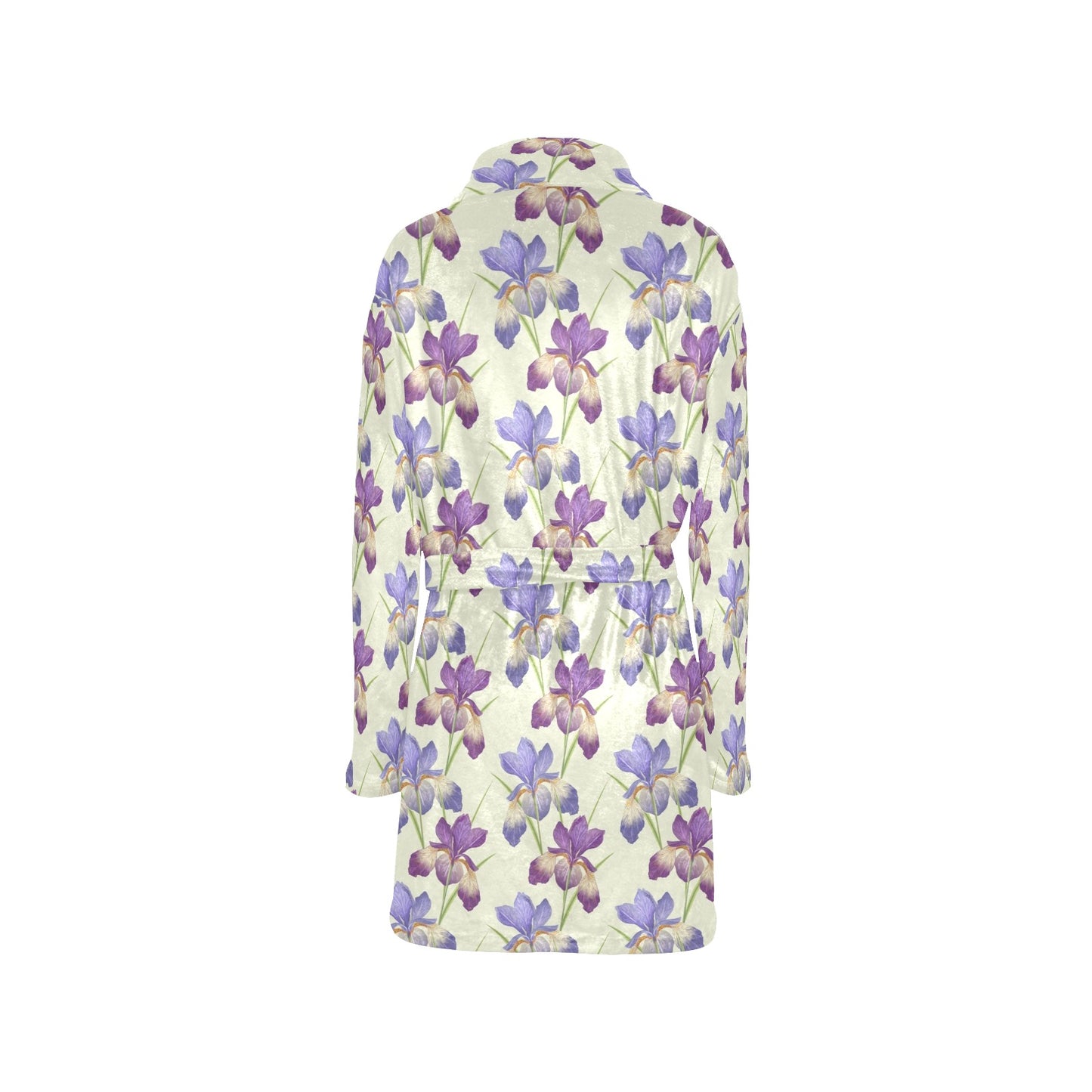 Iris Pattern Print Design IR08 Women's Fleece Robe