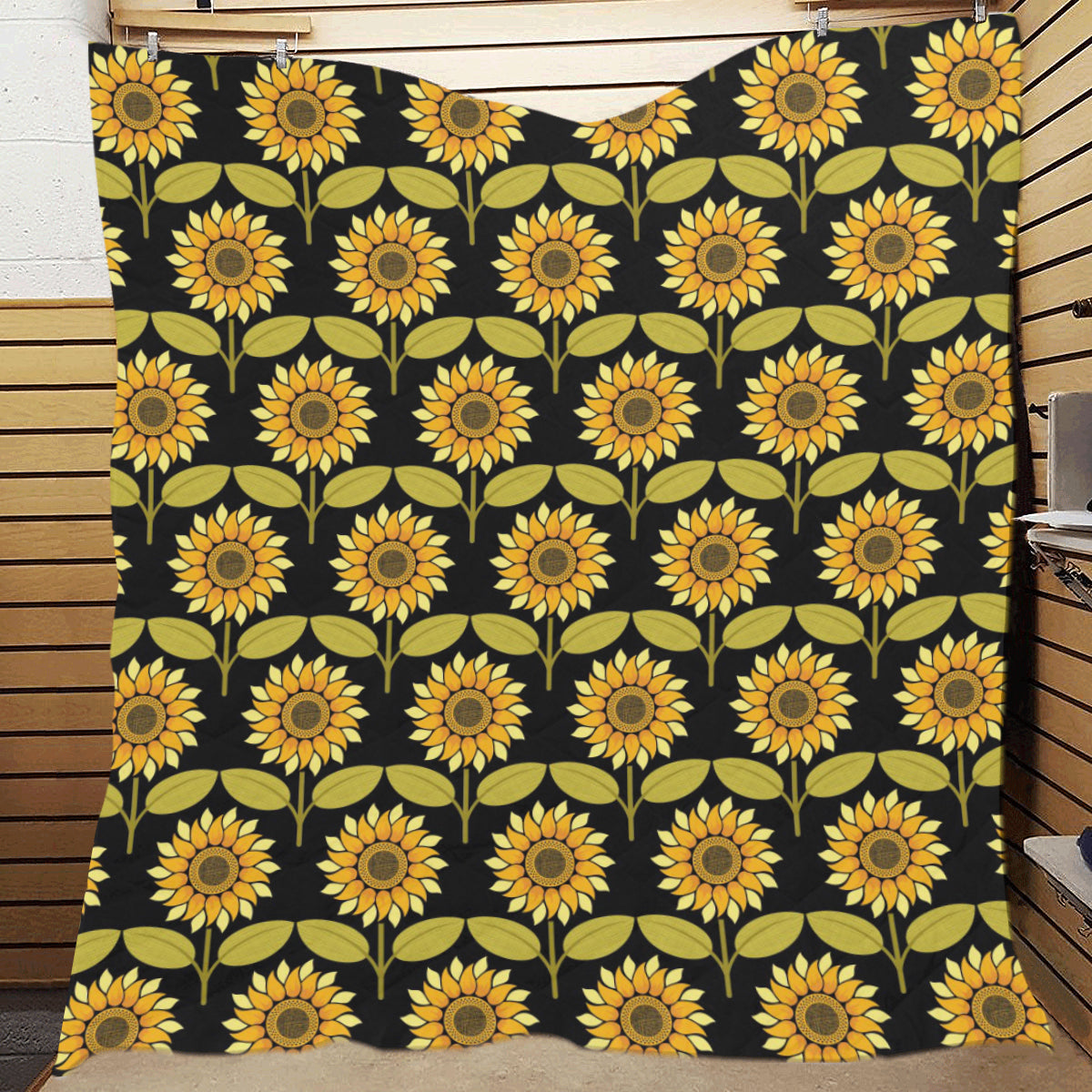Sunflower Pattern Print Design SF015 Premium Quilt