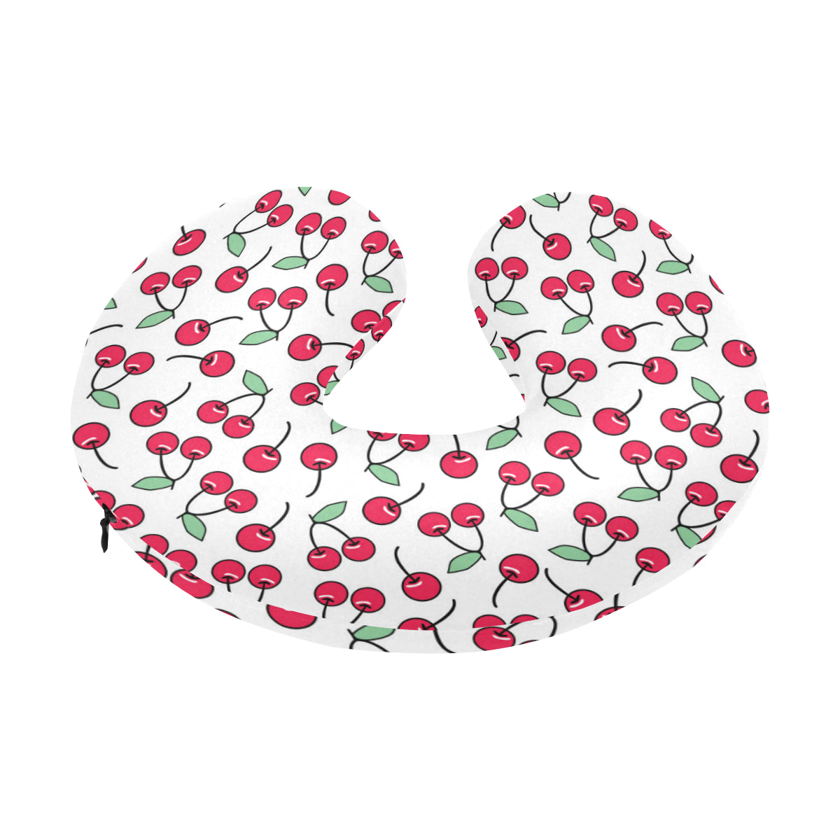 Cherry Pattern Print Design 03 U-Shaped Travel Neck Pillow