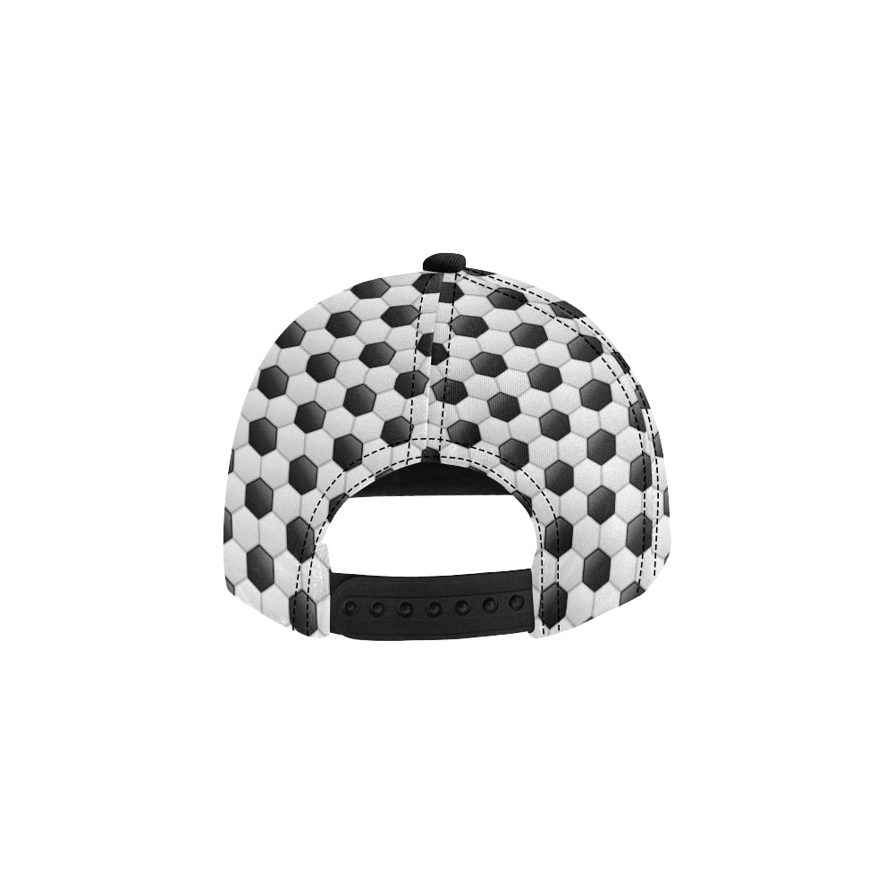 Soccer Ball Texture Print Pattern Snapback Cap