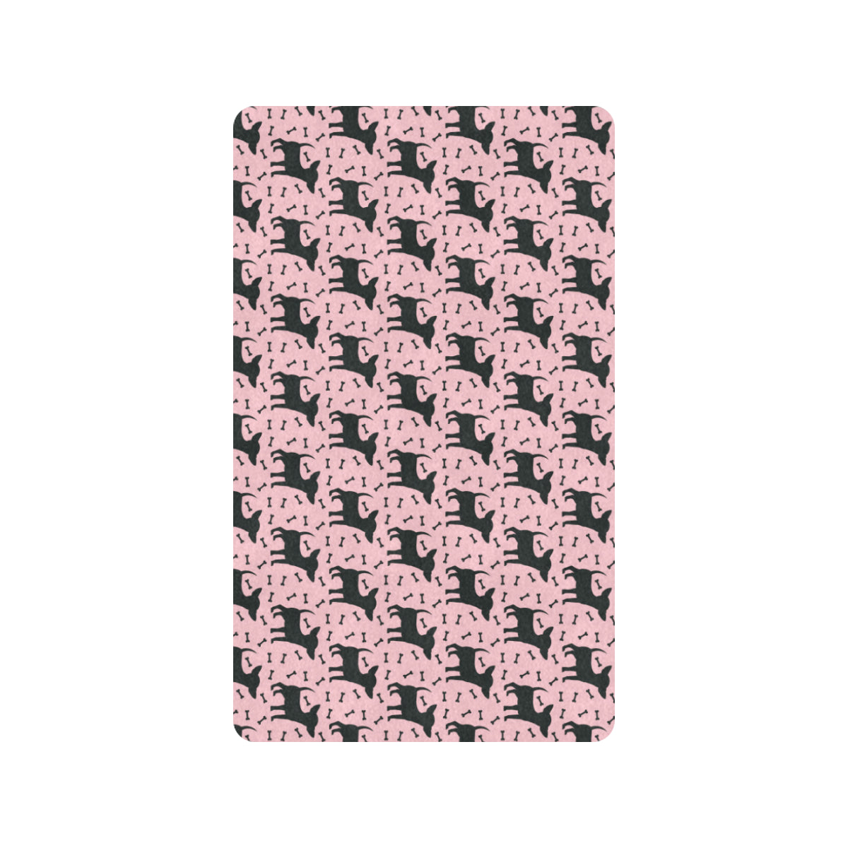 Chihuahua Pink Print Pattern Rubber Doormat