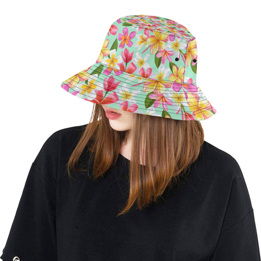 Plumeria Pattern Print Design PM014 Unisex Bucket Hat
