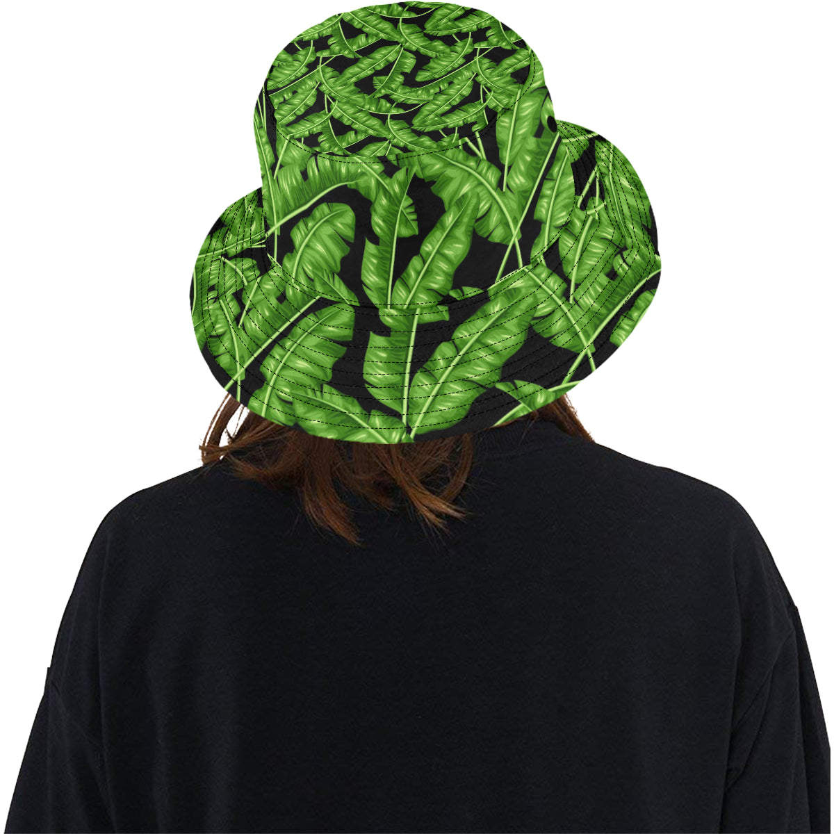 Banana Leaf Pattern Print Design BL01 Unisex Bucket Hat