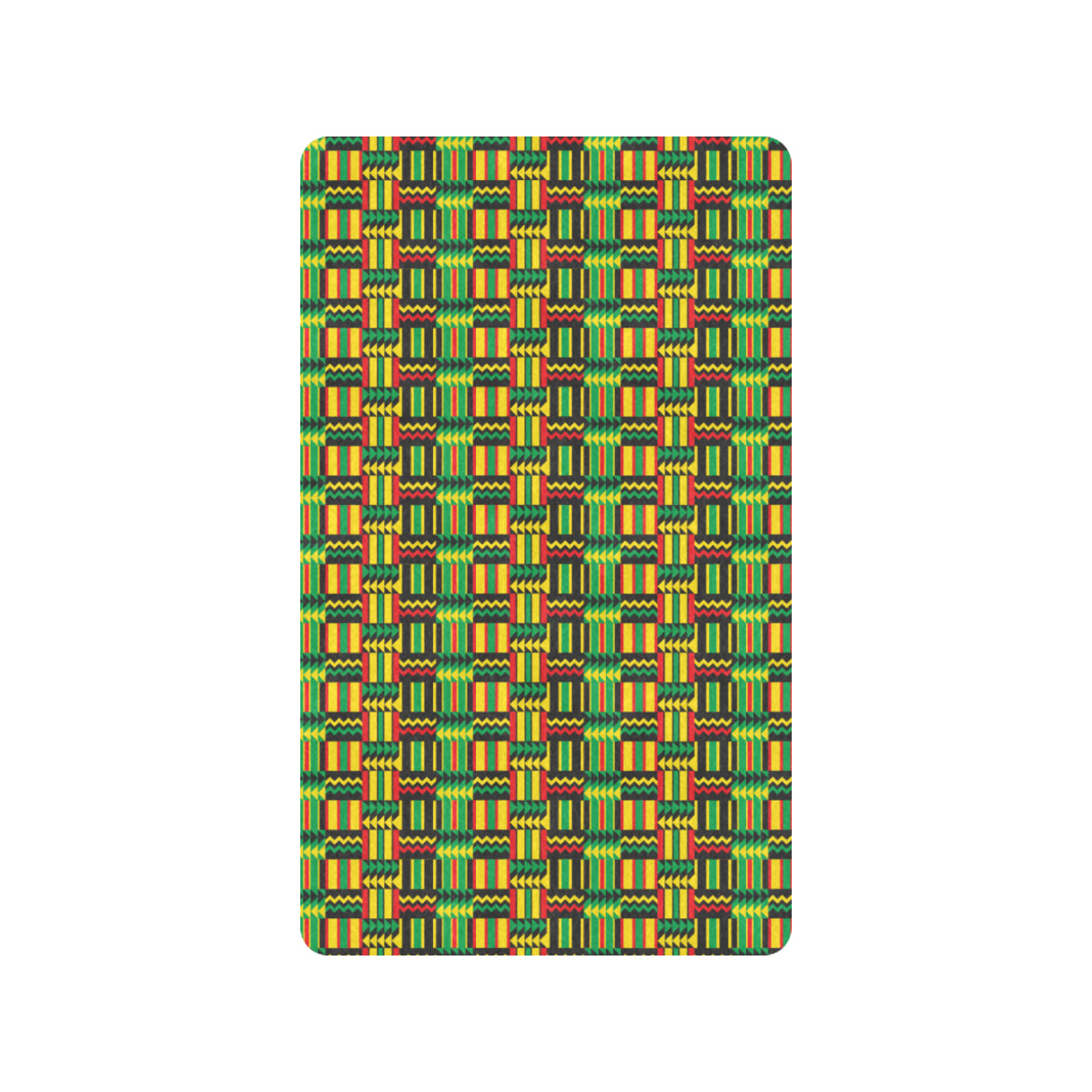 African Zip Zag Print Pattern Rubber Doormat