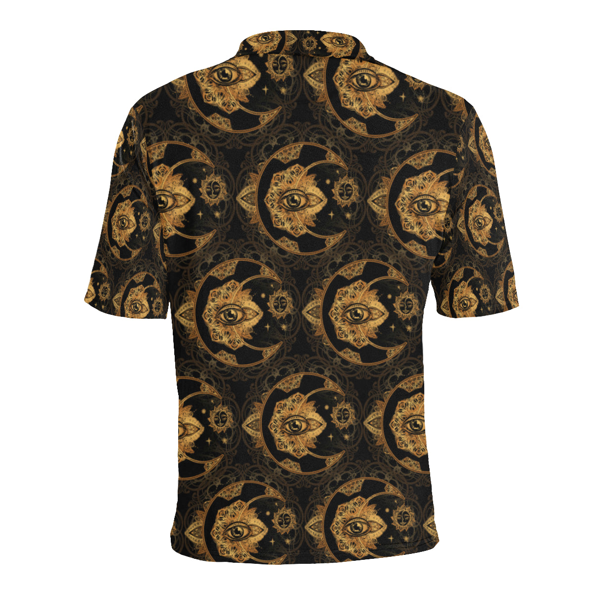 Sun Moon mandala Third eye Men Polo Shirt