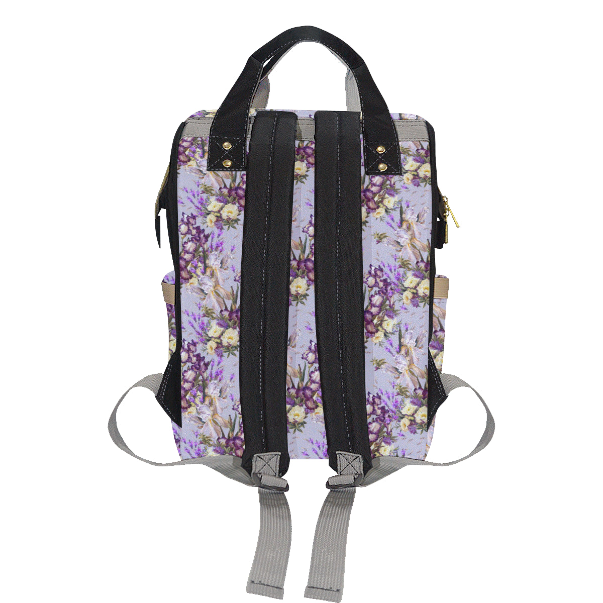 Iris Pattern Print Design IR07 Diaper Bag Backpack