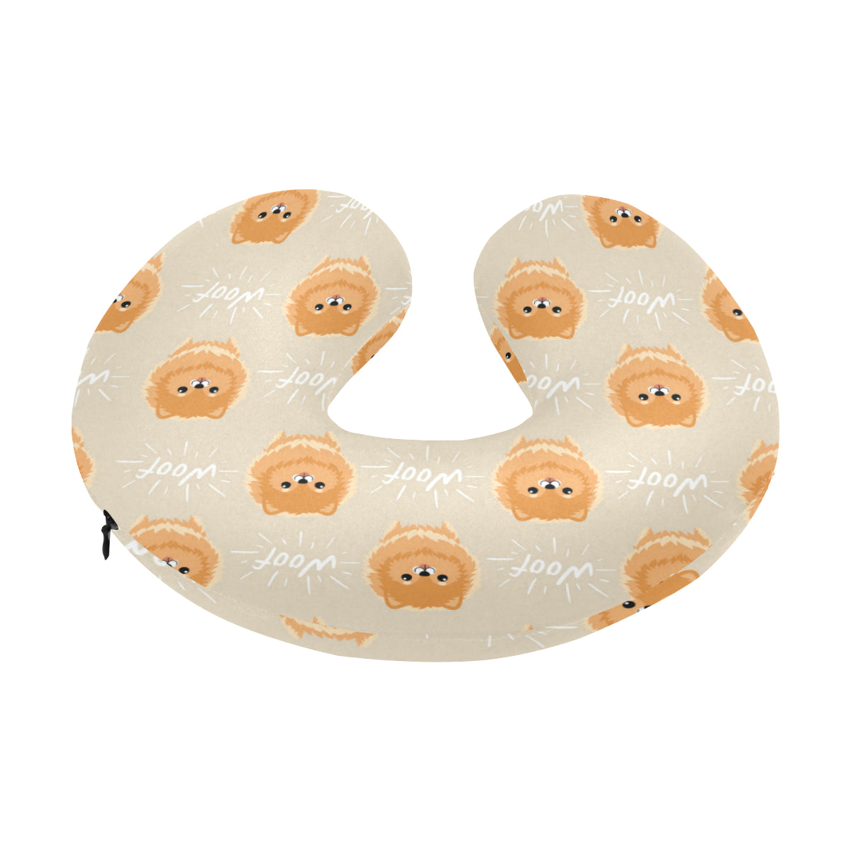 Pomeranians Pattern Print Design A04 U-Shaped Travel Neck Pillow