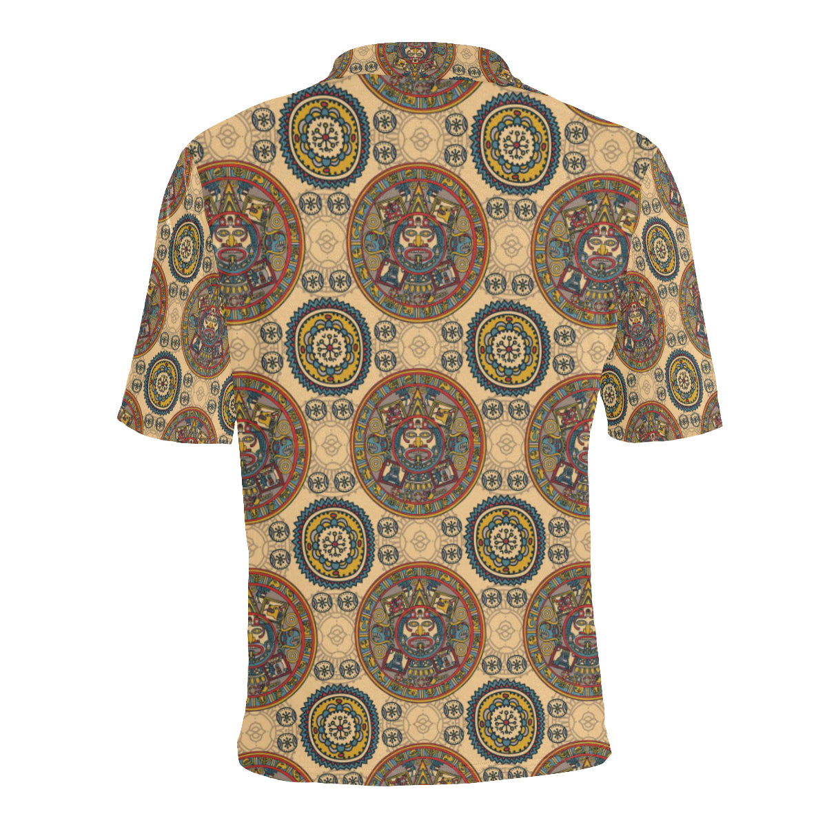 Calendar Aztec Pattern Print Design 02 Men Polo Shirt