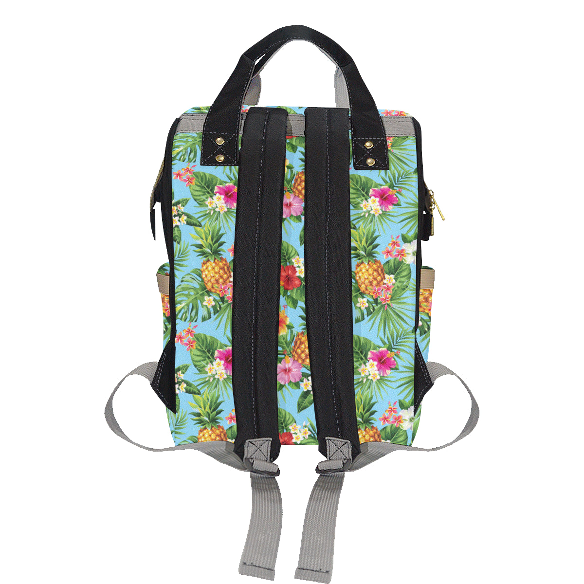 Pineapple Hawaiian flower Tropical Diaper Bag Backpack