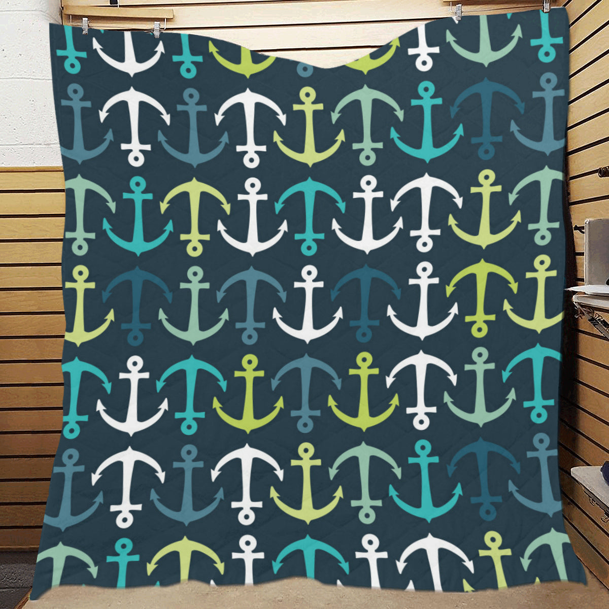 Anchor Pattern Print Design 03 Premium Quilt
