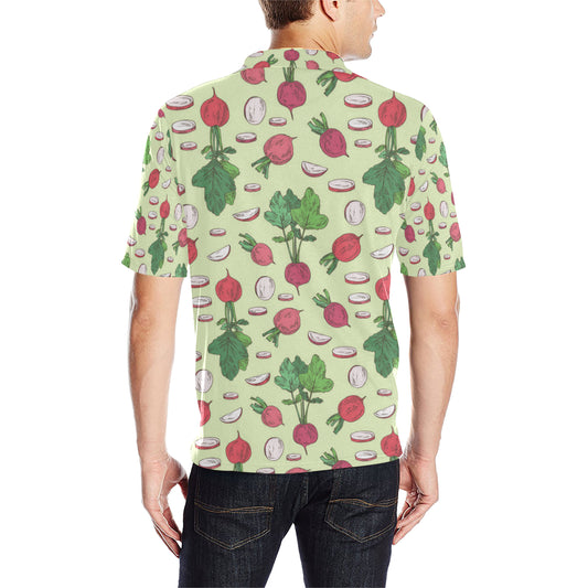 Radish Pattern Print Design A04 Men Polo Shirt
