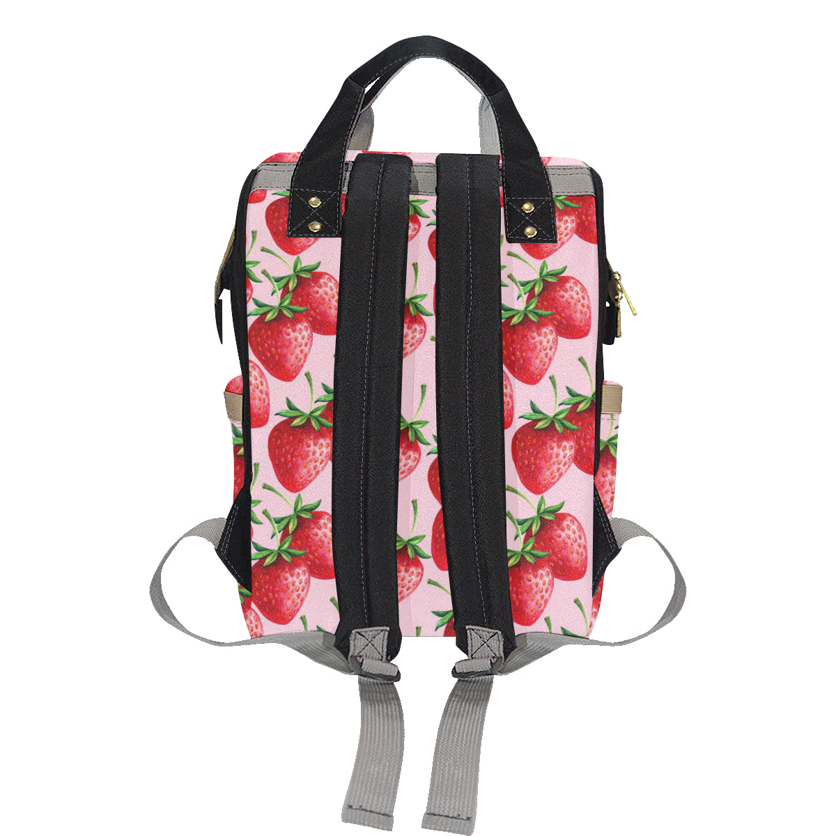 Strawberry Pattern Print Design SB03 Diaper Bag Backpack